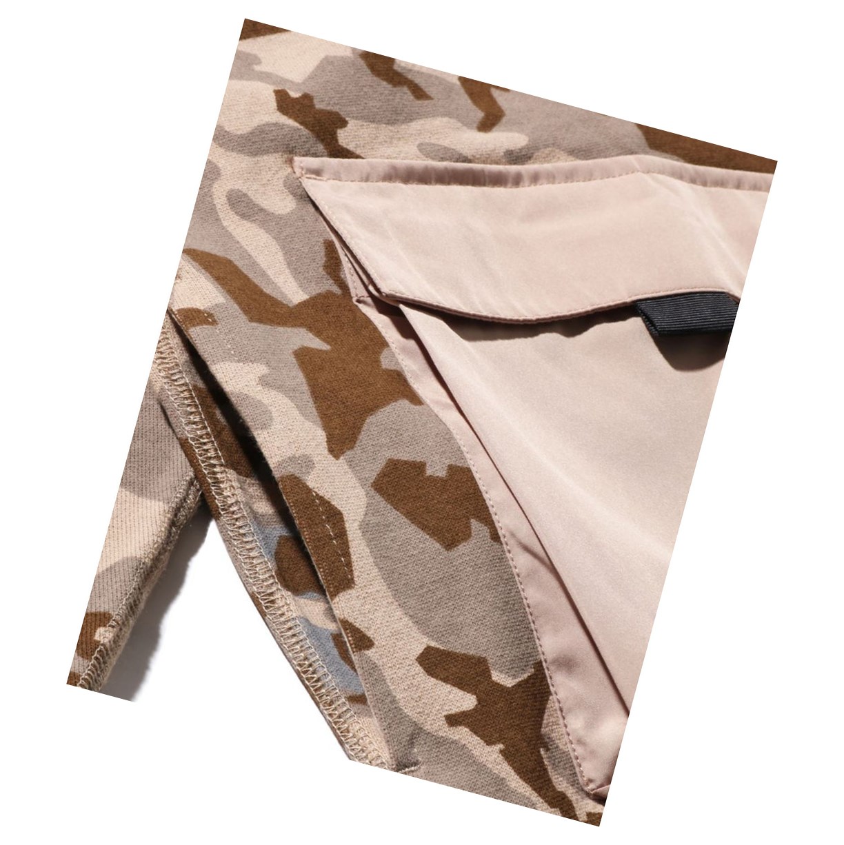 Sweats A BATHING APE Bape Sand Camo Big Pocket Oversized Crewneck Beige Femme France | YYQ-52211891