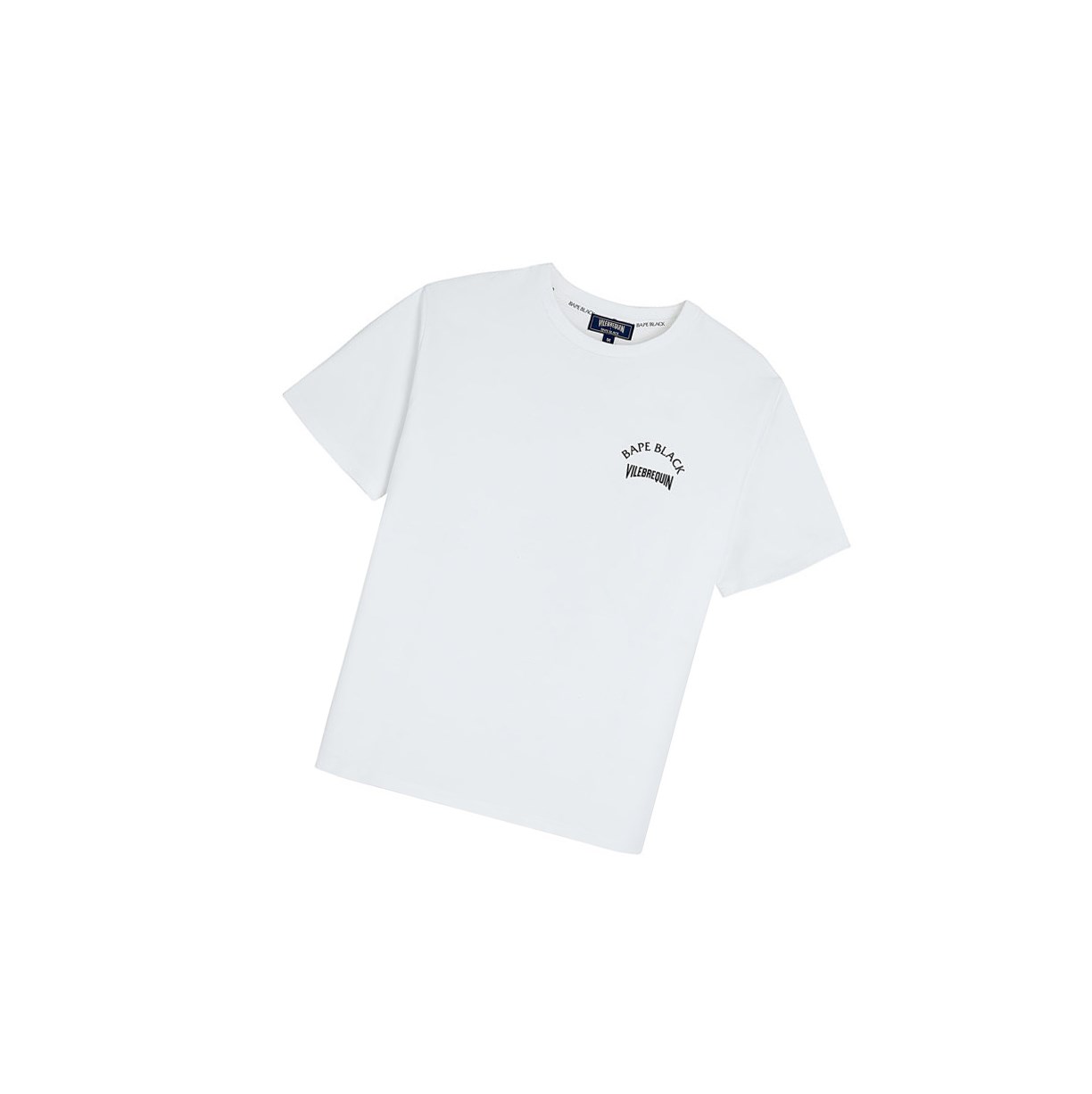 T Chemises A BATHING APE Bape X Vilebrequin Tape Tee Corta Sleeve Blanche Homme France | YWM-29513212