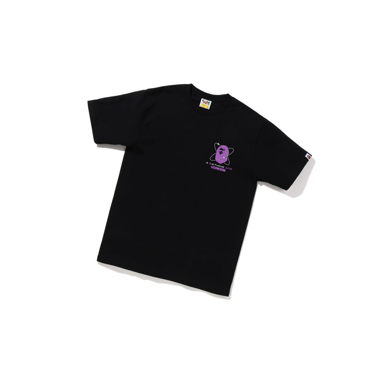 T Chemises A BATHING APE Bape Galaxy Ufo Tee Corta Sleeve Noir Homme France | VHD-99484223