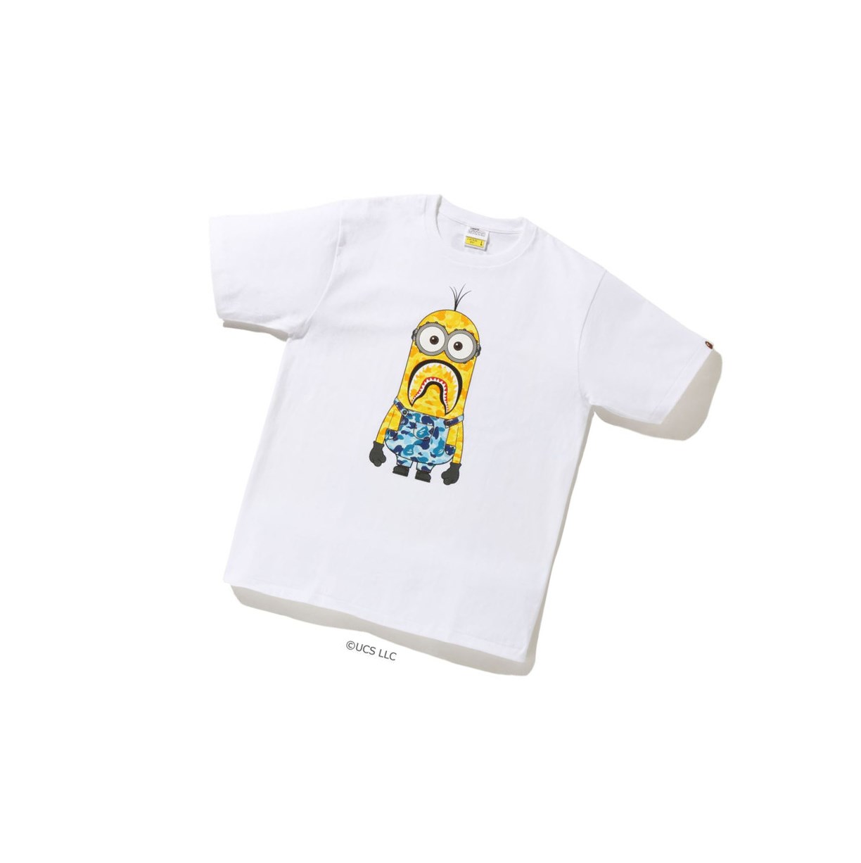 T Chemises A BATHING APE Bape X Minions Tee07 Corta Sleeve Blanche Homme France | AVB-73191117