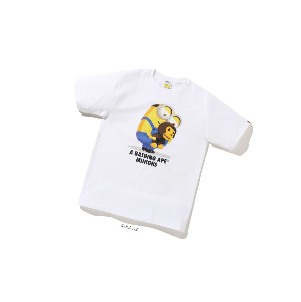 T Chemises A BATHING APE Bape X Minions Tee08 Corta Sleeve Blanche Homme France | PDS-73753252