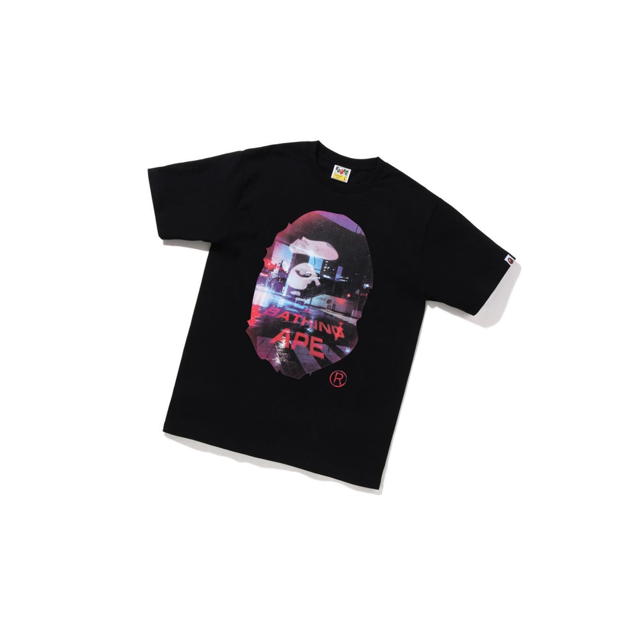 T Chemises A BATHING APE Bape A Bathing Ape Back Strada Tee Corta Sleeve Noir Homme France | JGD-09257250