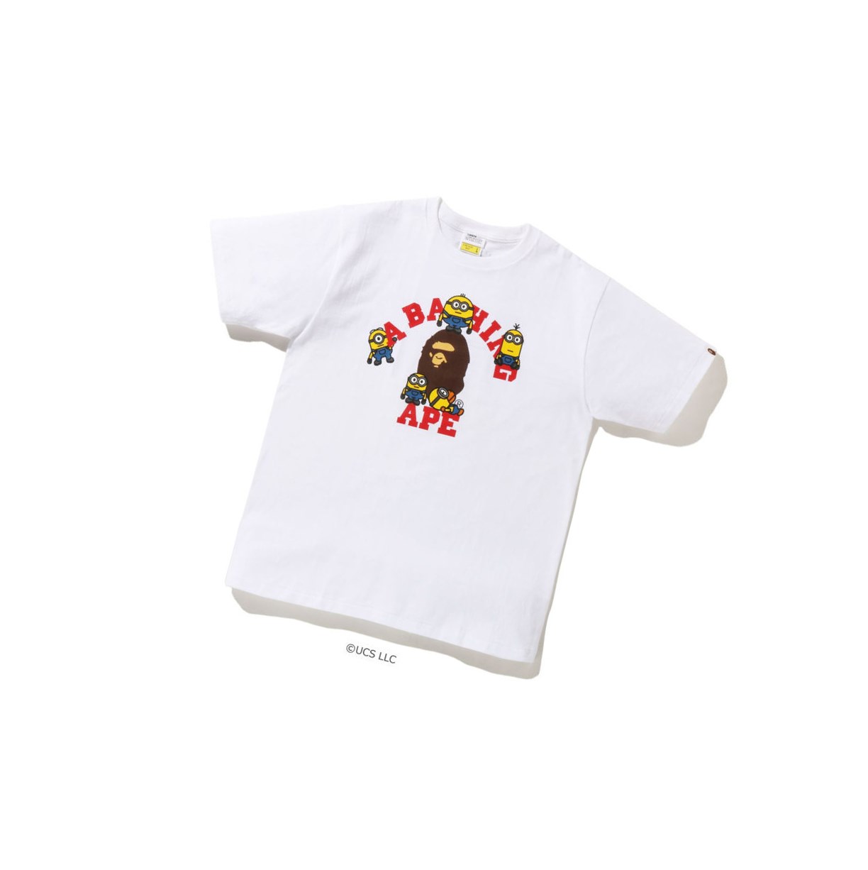 T Chemises A BATHING APE Bape X Minions Tee01 Corta Sleeve Blanche Homme France | AMX-22936775