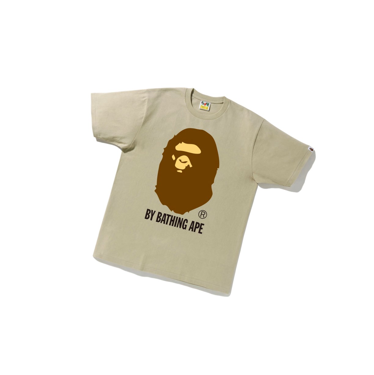 T Chemises A BATHING APE Bape By Bathing Ape Tee Corta Sleeve Beige Homme France | VTF-75891927