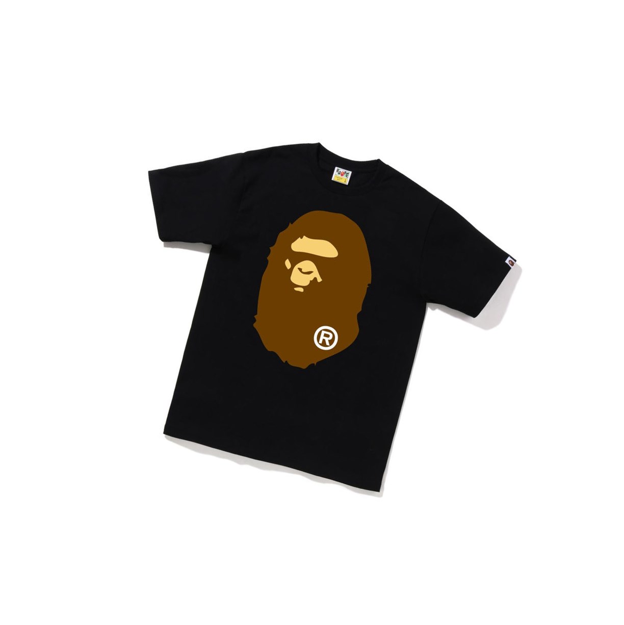 T Chemises A BATHING APE Bape Big Ape Head Tee Corta Sleeve Noir Homme France | JLS-15004611