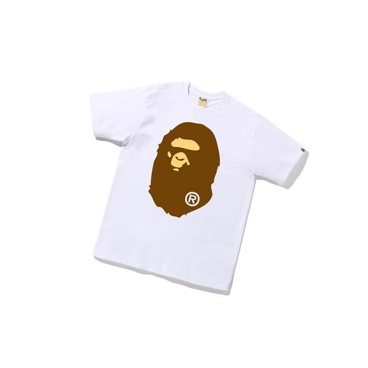 T Chemises A BATHING APE Bape Big Ape Head Tee Corta Sleeve Blanche Homme France | YGZ-85347896