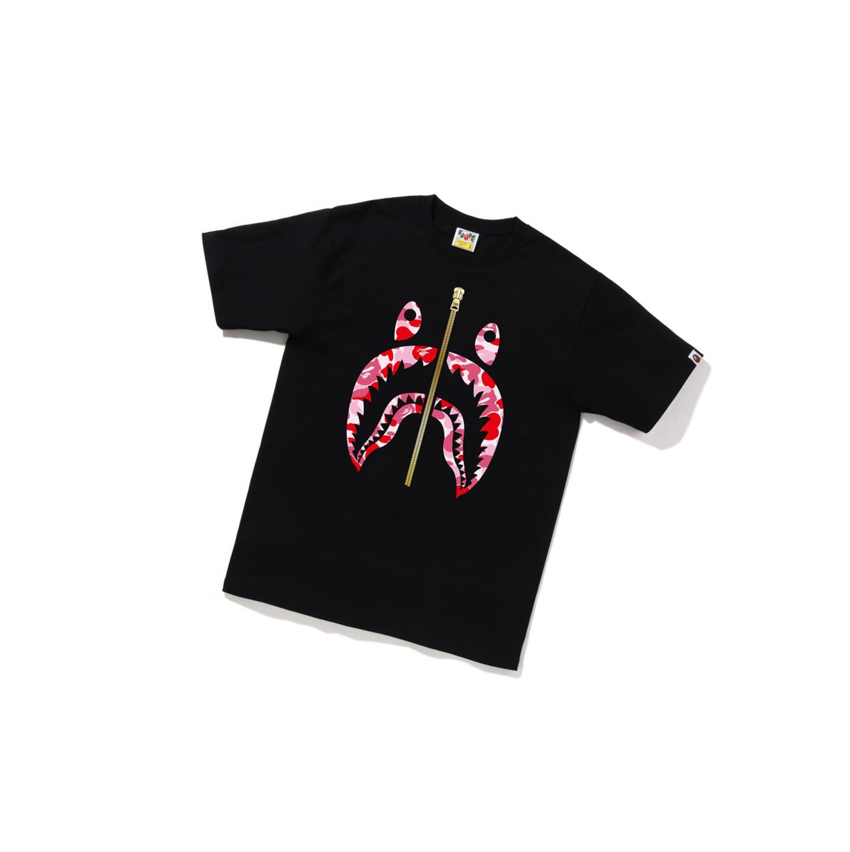 T Chemises A BATHING APE Bape Abc Camo Shark Tee Corta Sleeve Noir Homme France | OFS-82813636