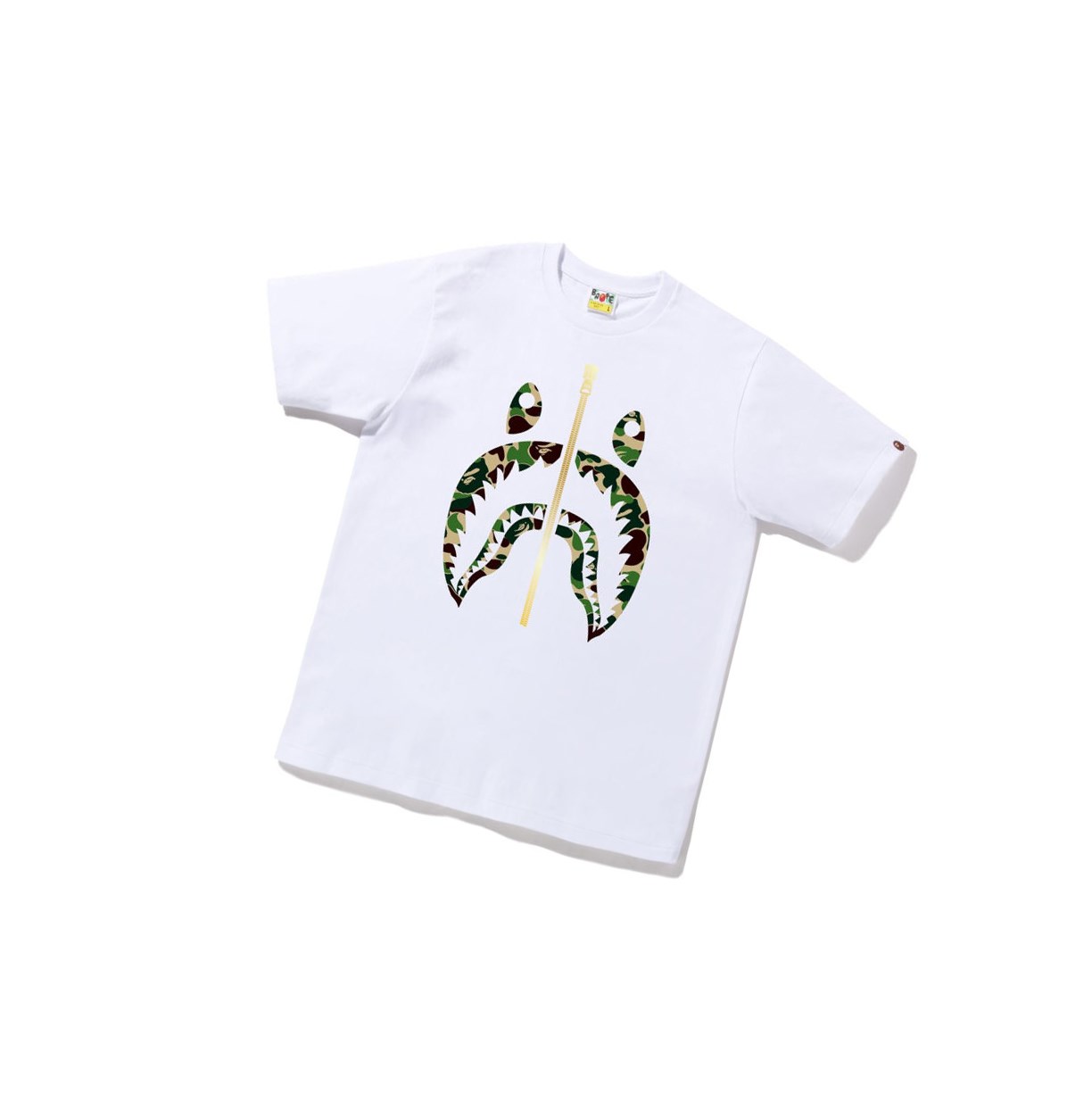 T Chemises A BATHING APE Bape Abc Camo Shark Tee Corta Sleeve Blanche Homme France | OCF-37526424