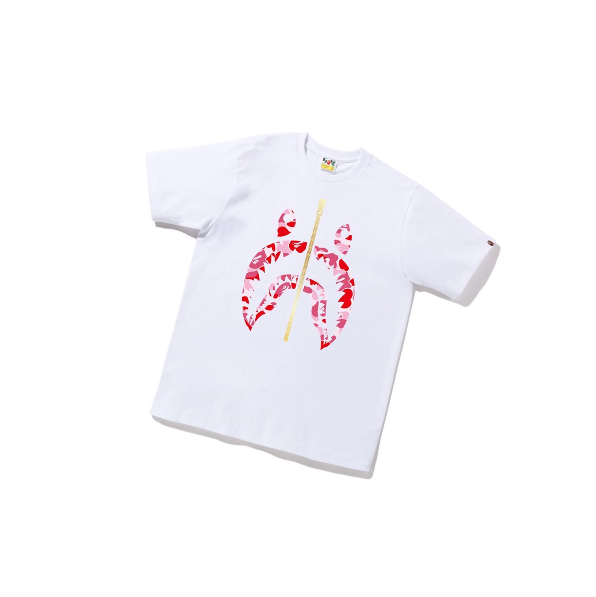 T Chemises A BATHING APE Bape Abc Camo Shark Tee Corta Sleeve Blanche Homme France | EBC-30156472