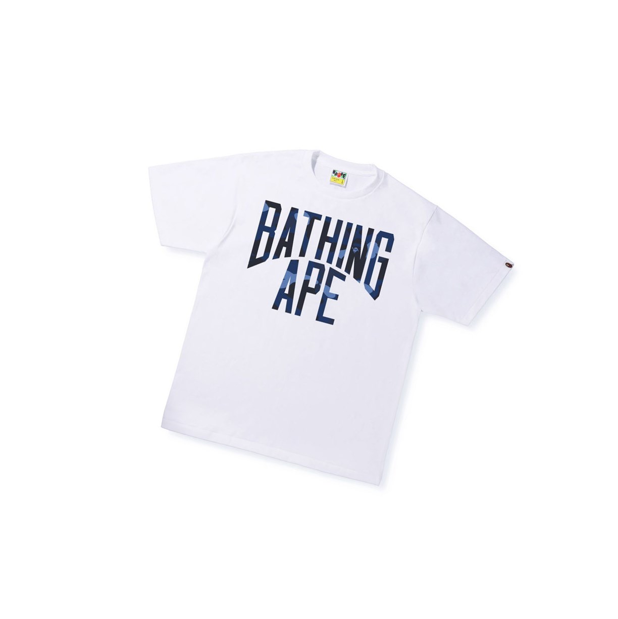 T Chemises A BATHING APE Bape Color Camo A Nyc Logo Tee Corta Sleeve Blanche Homme France | KGN-42063521