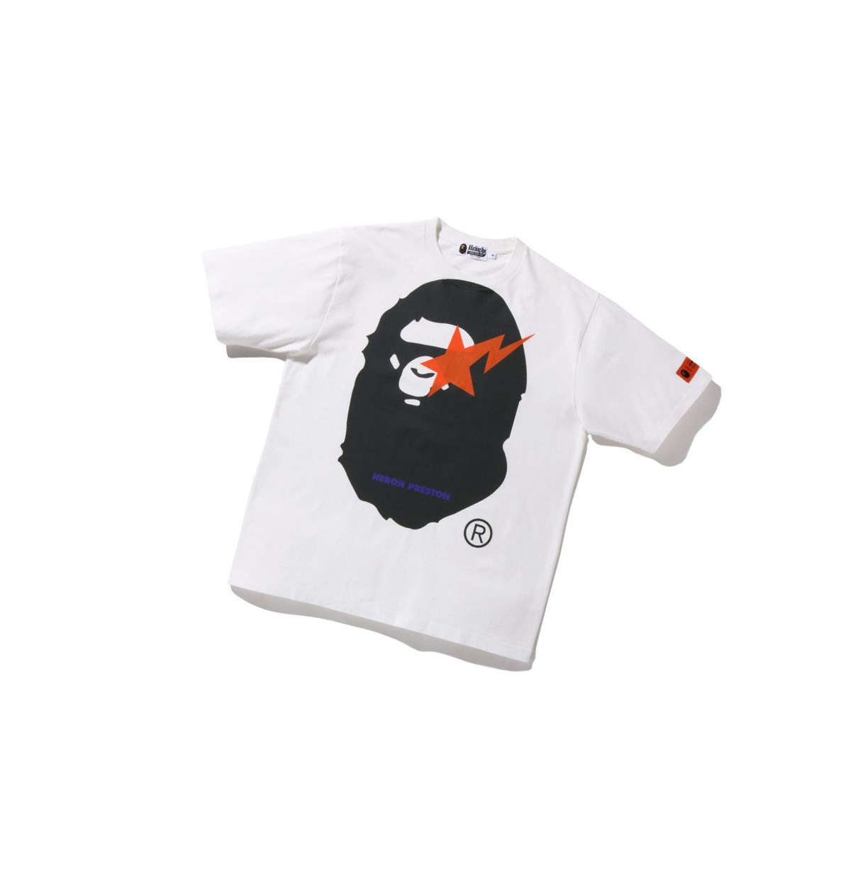 T Chemises A BATHING APE Bape X Heron Preston Relaxed Tee Corta Sleeve Blanche Homme France | LAI-50804194