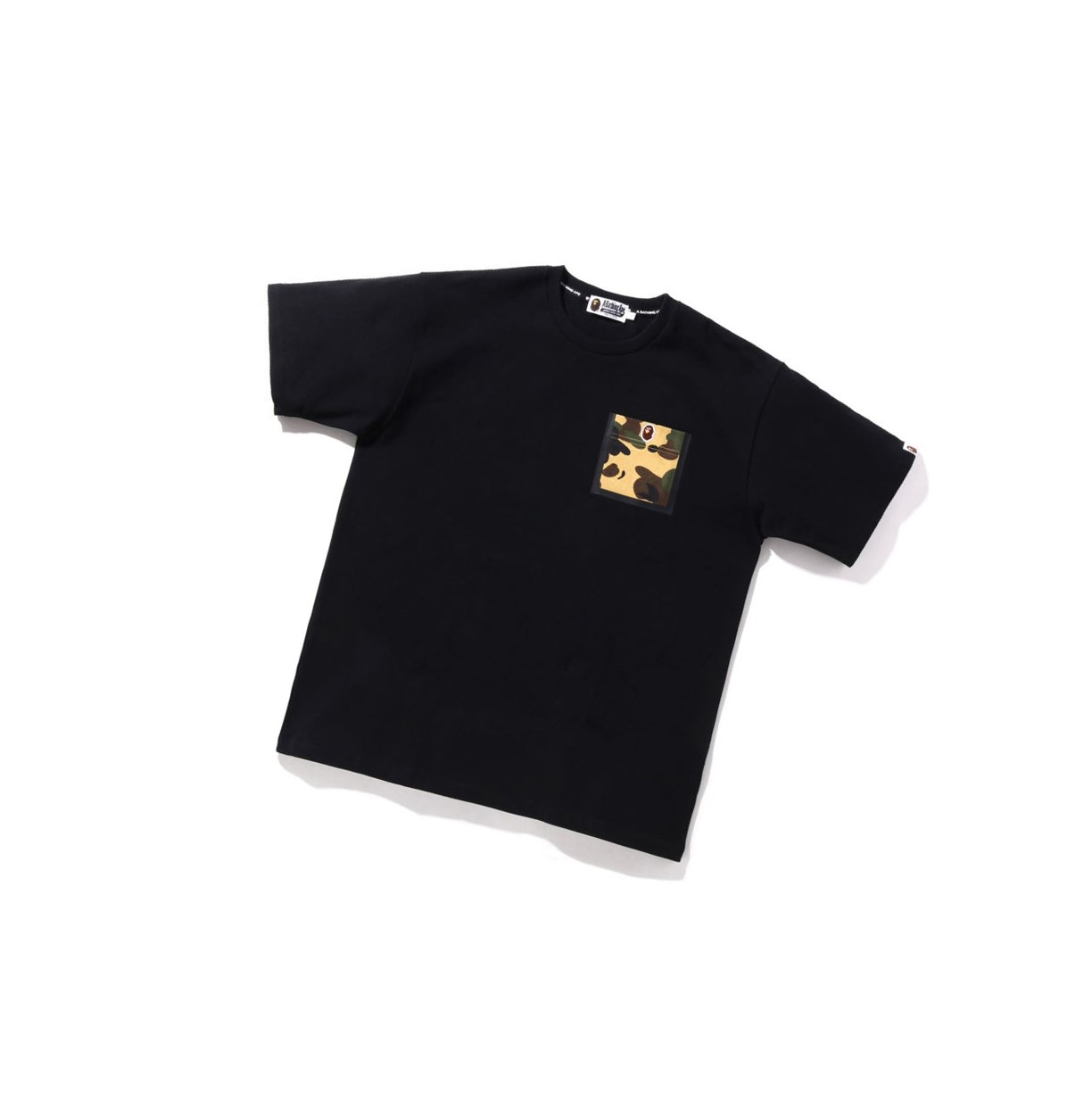 T Chemises A BATHING APE Bape 1st Camo Pocket Tee Corta Sleeve Noir Homme France | UOX-80496416