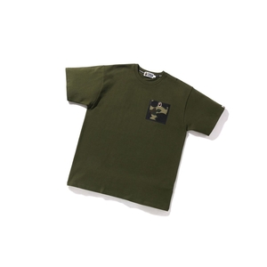 T Chemises A BATHING APE Bape 1st Camo Pocket Tee Corta Sleeve Vert Homme France | ODR-60398765