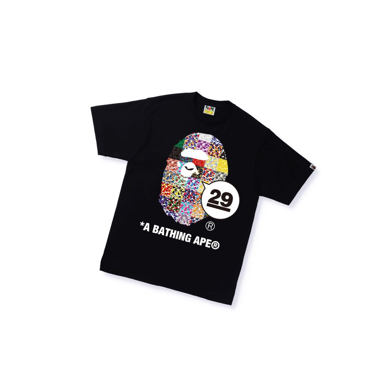 T Chemises A BATHING APE Bape A Bathing Ape 29th Anniversary Ape Head Tee Corta Sleeve Noir Homme France | LMN-99658839