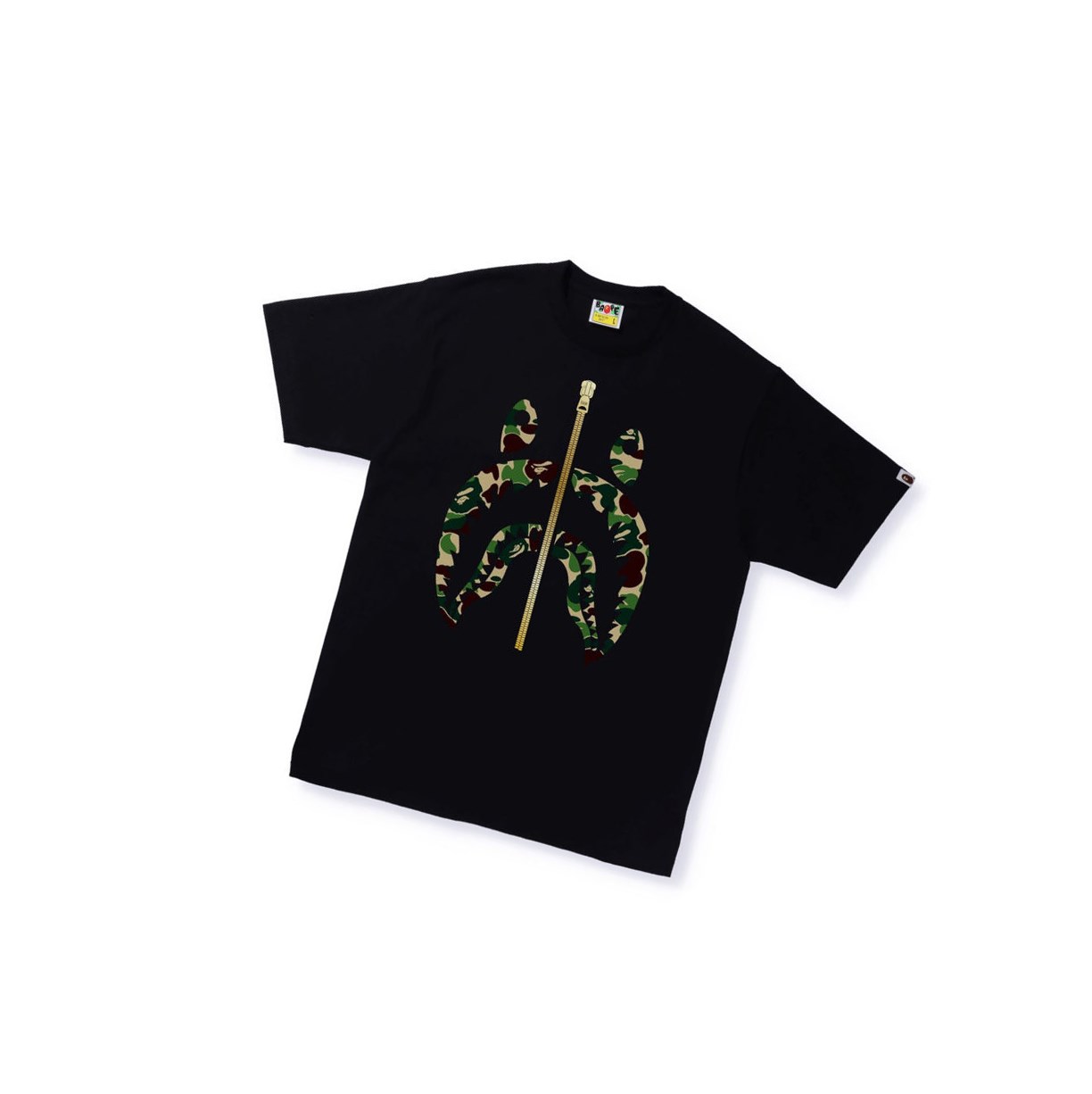 T Chemises A BATHING APE Bape Abc Camo Shark Tee Corta Sleeve Noir Homme France | IJE-28646722