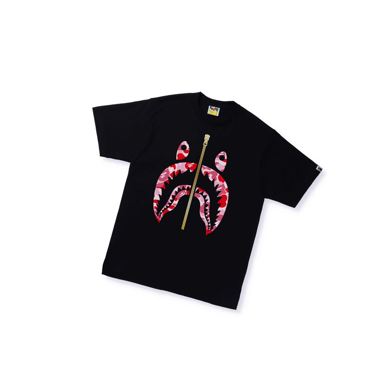 T Chemises A BATHING APE Bape Abc Camo Shark Tee Corta Sleeve Noir Homme France | YLK-33613411