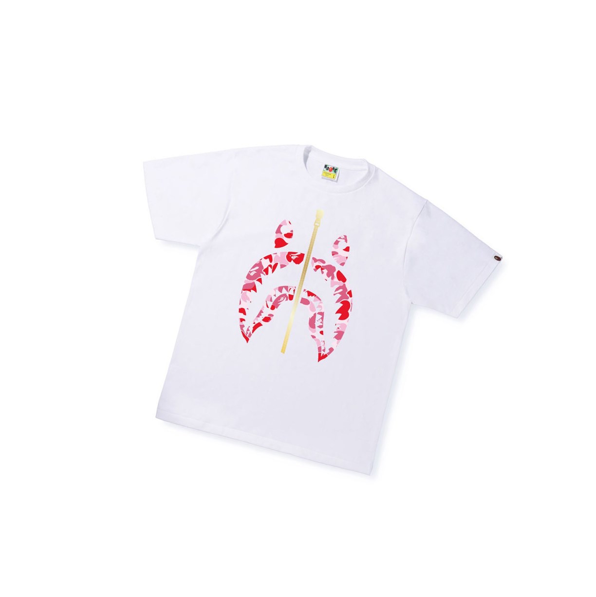 T Chemises A BATHING APE Bape Abc Camo Shark Tee Corta Sleeve Blanche Homme France | YEC-55682570