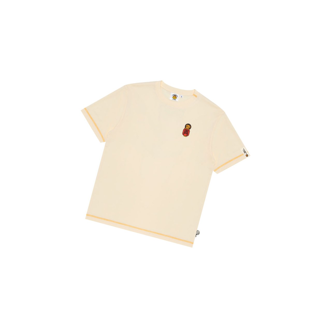 T Chemises A BATHING APE Bape Baby Milo Tee Corta Sleeve Blanche Homme France | EWM-18733258