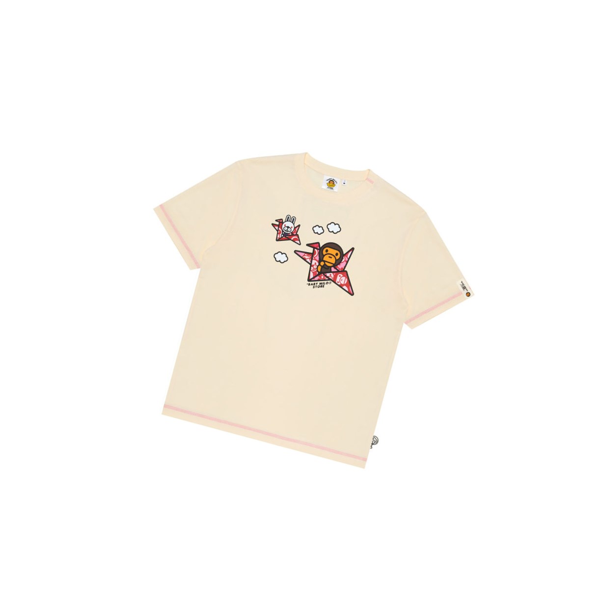 T Chemises A BATHING APE Bape Baby Milo Print Tee Corta Sleeve Blanche Homme France | ZYD-71449642