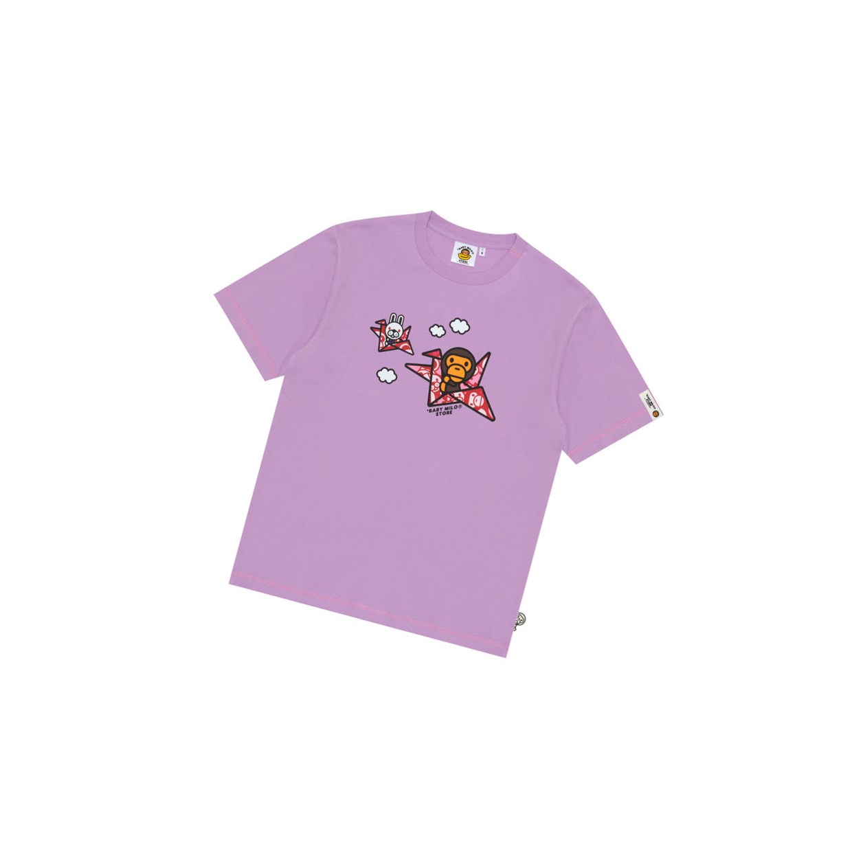 T Chemises A BATHING APE Bape Baby Milo Print Tee Corta Sleeve Violette Homme France | SUV-35037481