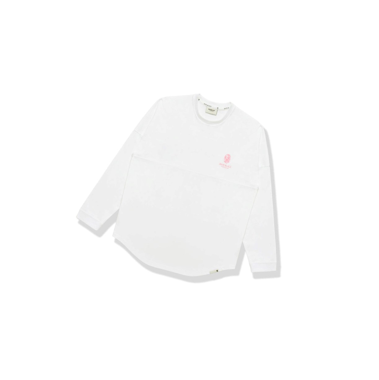 T Chemises A BATHING APE Bape Logo Print Long Sleeve Tee Long Sleeve Blanche Homme France | ZTA-14733385