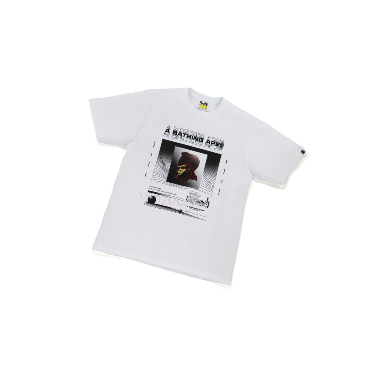 T Chemises A BATHING APE Bape General Tee Corta Sleeve Blanche Homme France | MDW-50037316