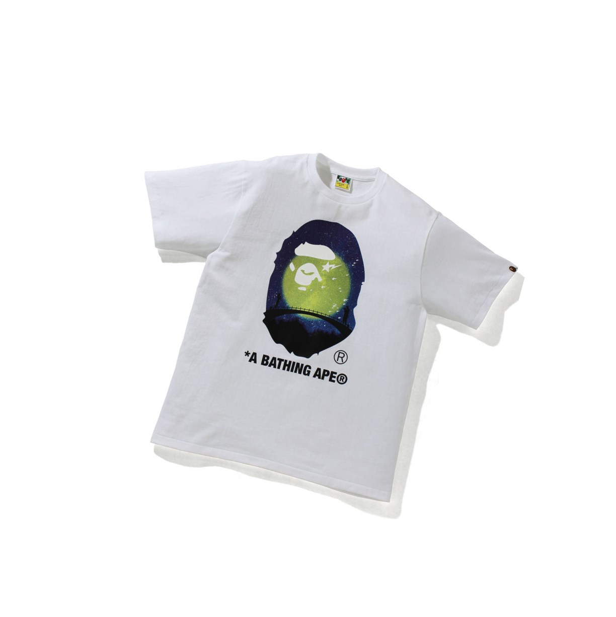 T Chemises A BATHING APE Bape The Star Festival Ape Head Tee Corta Sleeve Blanche Homme France | CHL-50779293