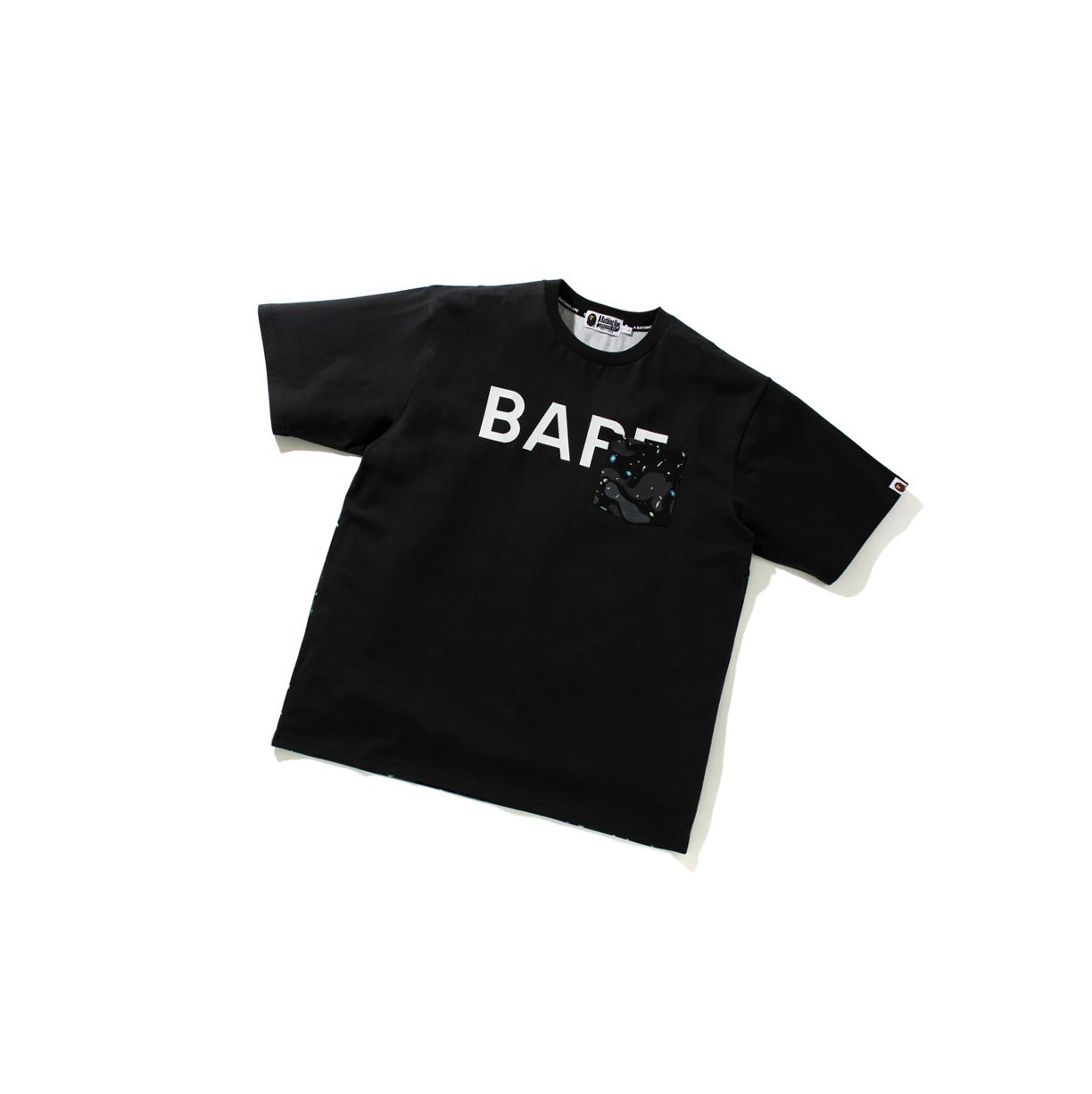 T Chemises A BATHING APE Bape Space Camo Relaxed Fit Pocket Tee Corta Sleeve Noir Homme France | DUM-61677371