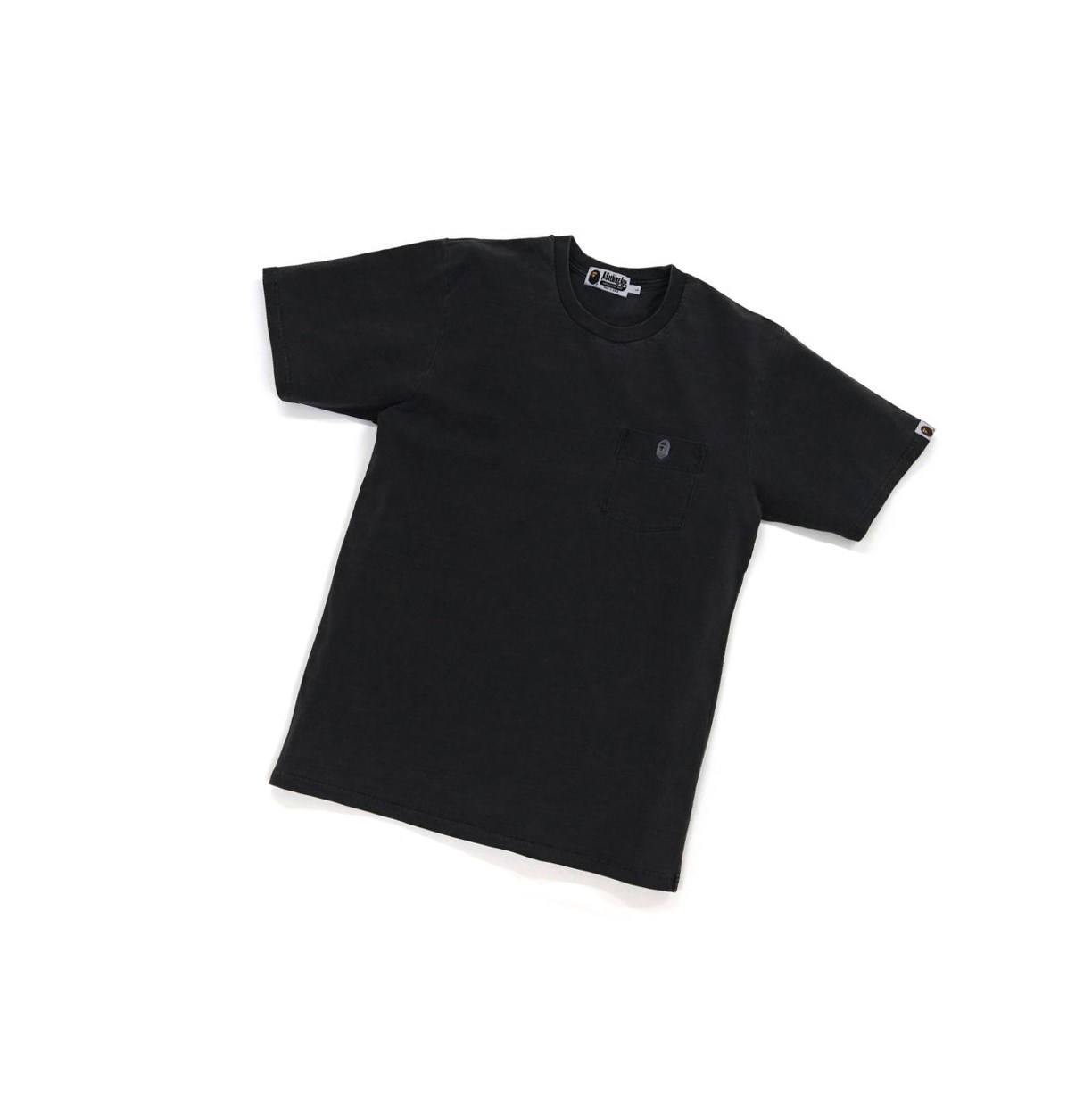 T Chemises A BATHING APE Bape One Point Overdye Pocket Tee Corta Sleeve Noir Homme France | NET-04763224