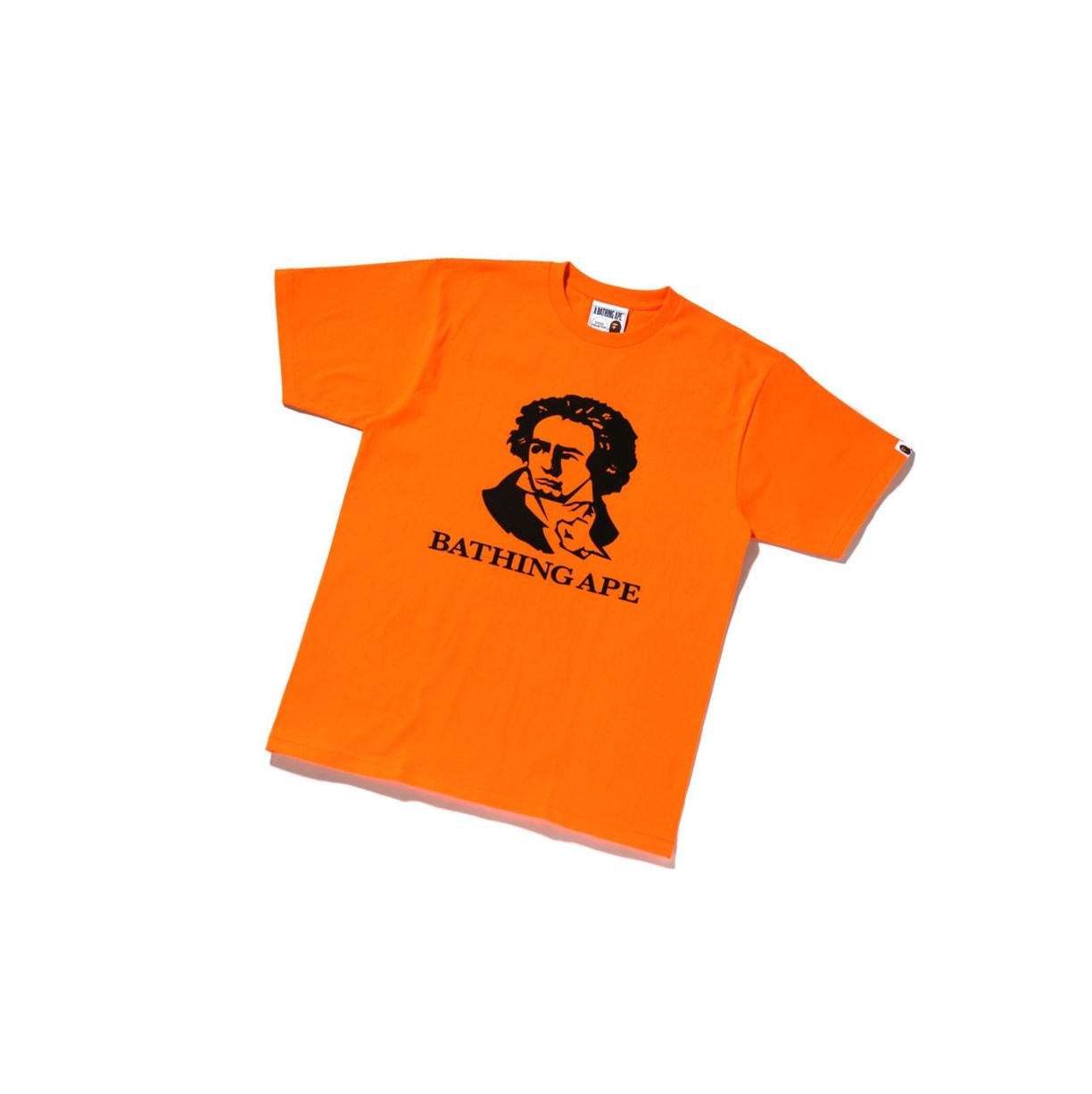 T Chemises A BATHING APE Bape Bathing Ape Tee Corta Sleeve Orange Homme France | MKZ-26354399