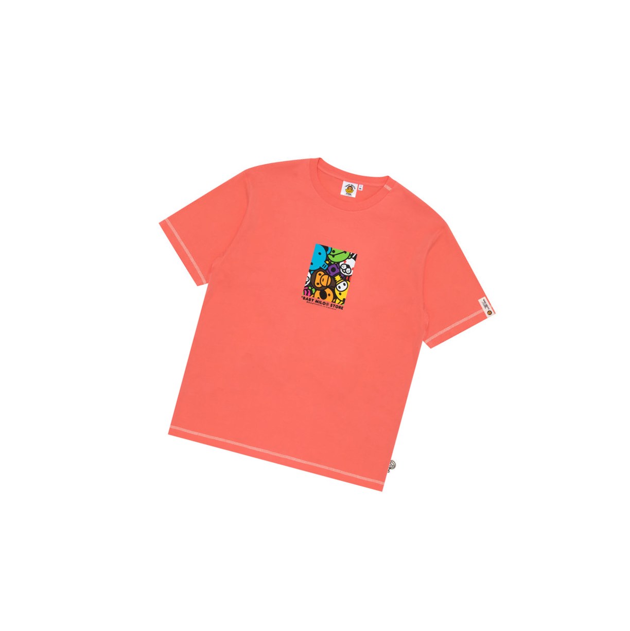 T Chemises A BATHING APE Bape Baby Milo Box Logo Print Tee Corta Sleeve Rose Homme France | IBC-21209657