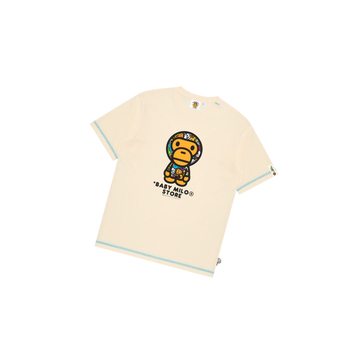 T Chemises A BATHING APE Bape Baby Milo Tee Corta Sleeve Blanche Homme France | BVJ-33939436