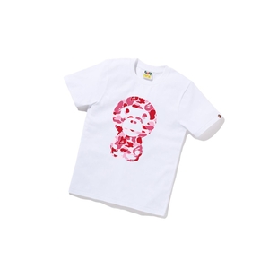 T Chemises A BATHING APE Bape Abc Camo Big Baby Milo Tee Corta Sleeve Blanche Femme France | JHK-82586866