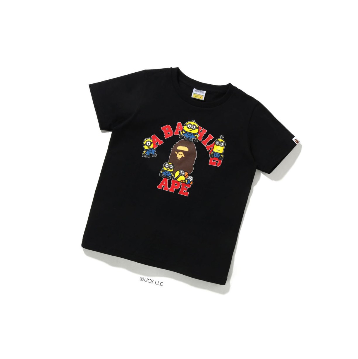 T Chemises A BATHING APE Bape X Minions Tee01 Corta Sleeve Noir Femme France | GCE-61185964