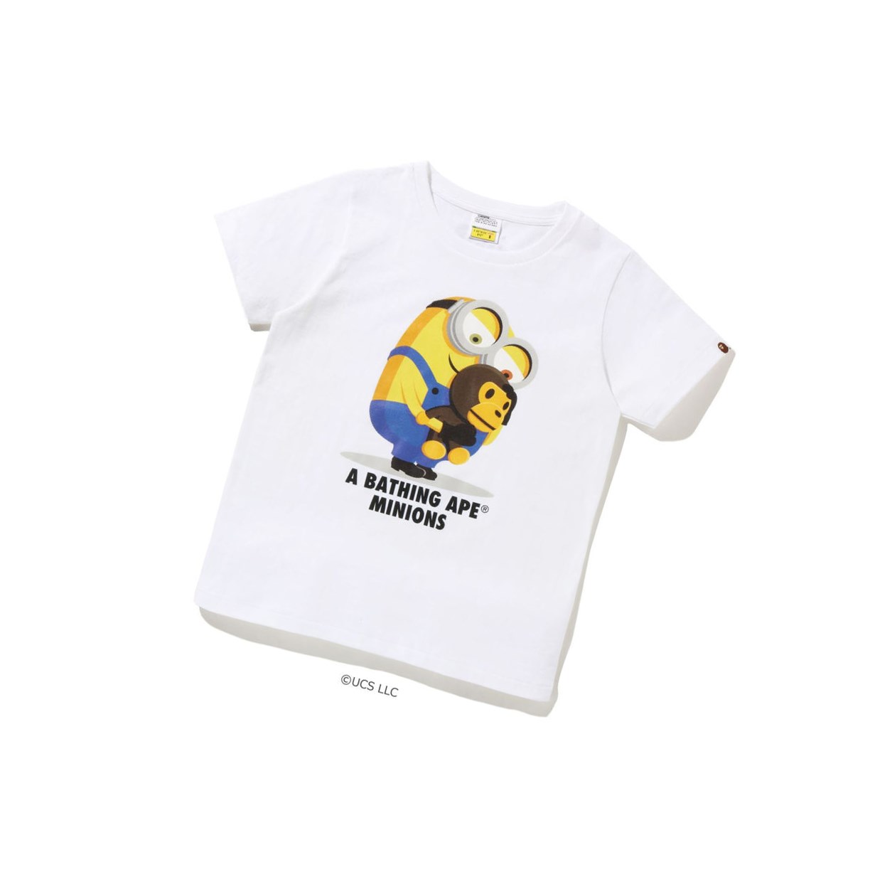 T Chemises A BATHING APE Bape X Minions Tee08 Corta Sleeve Blanche Femme France | CBL-81736568