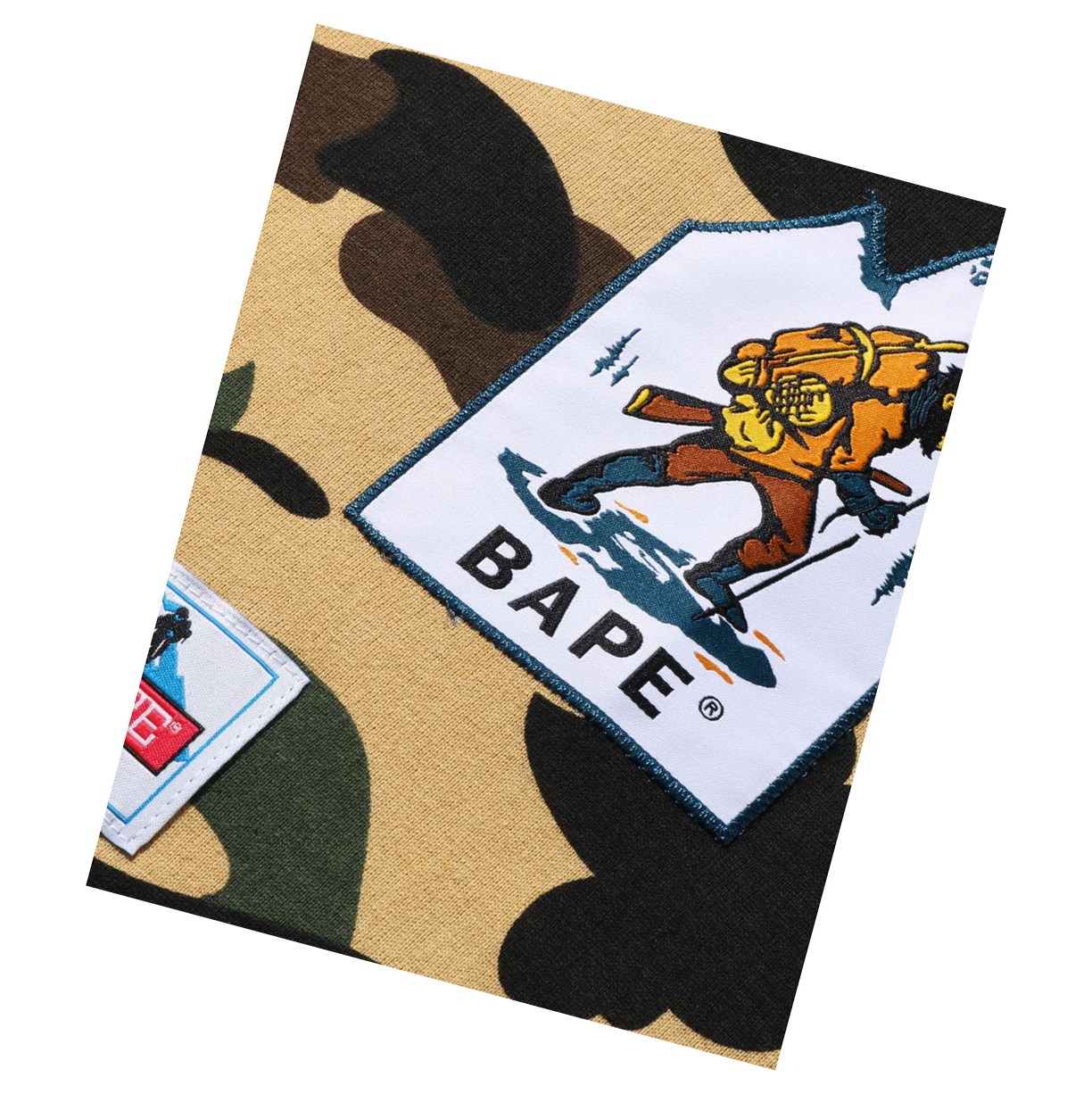 T Chemises A BATHING APE Bape Multi Label 1st Camo L/S Tee Long Sleeve Jaune Femme France | DDQ-06594002