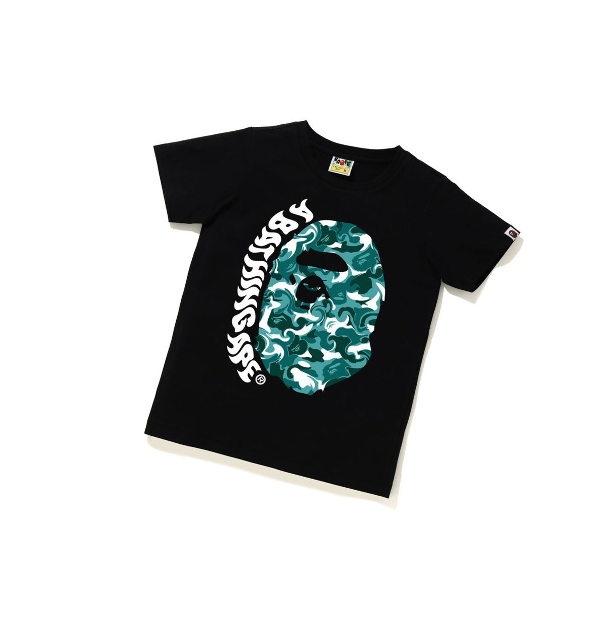 T Chemises A BATHING APE Bape Marble Camo Ape Head Tee Corta Sleeve Noir Femme France | AYR-09934216