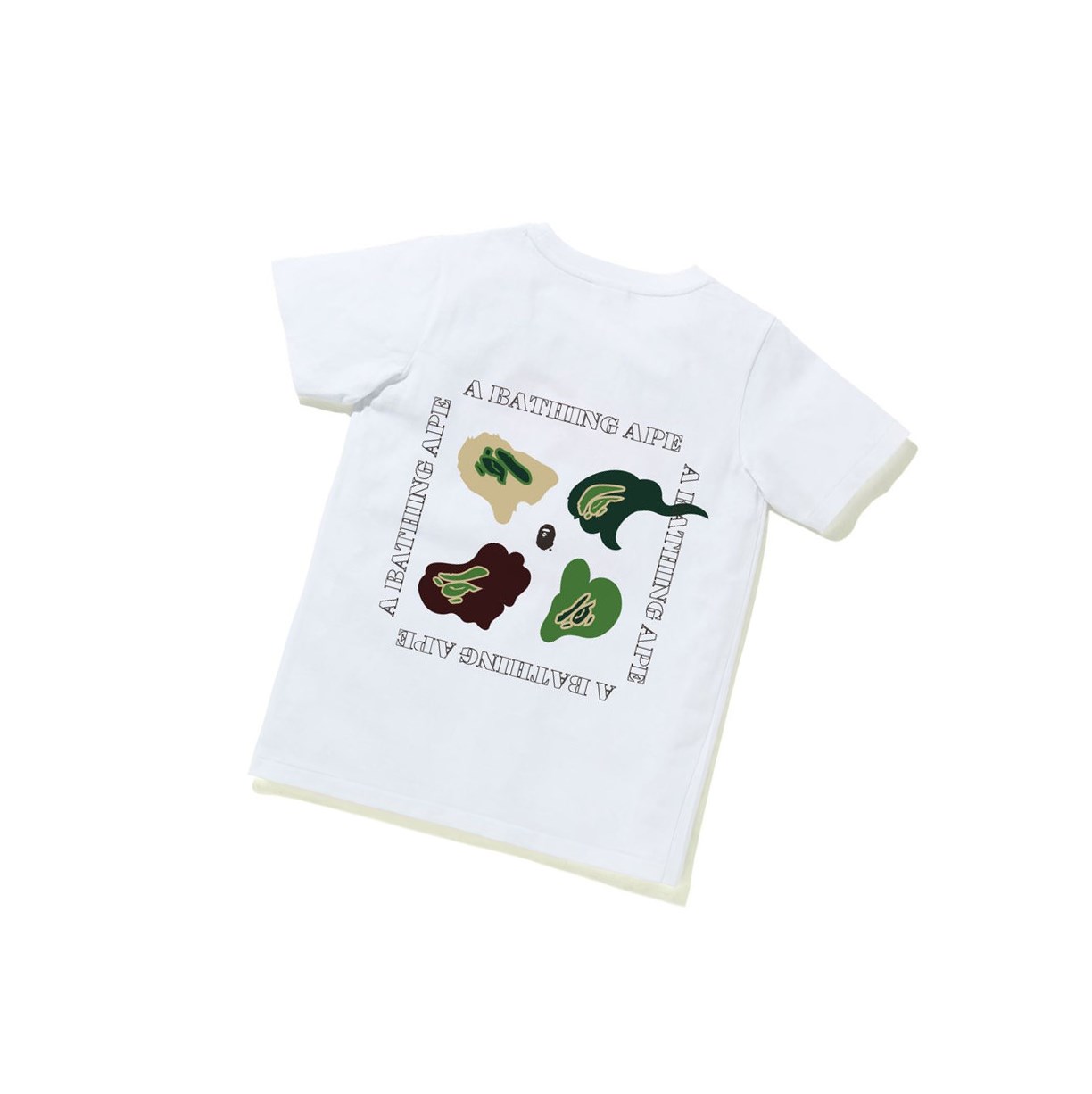 T Chemises A BATHING APE Bape Def Camo Tee Corta Sleeve Blanche Femme France | FPE-03851081