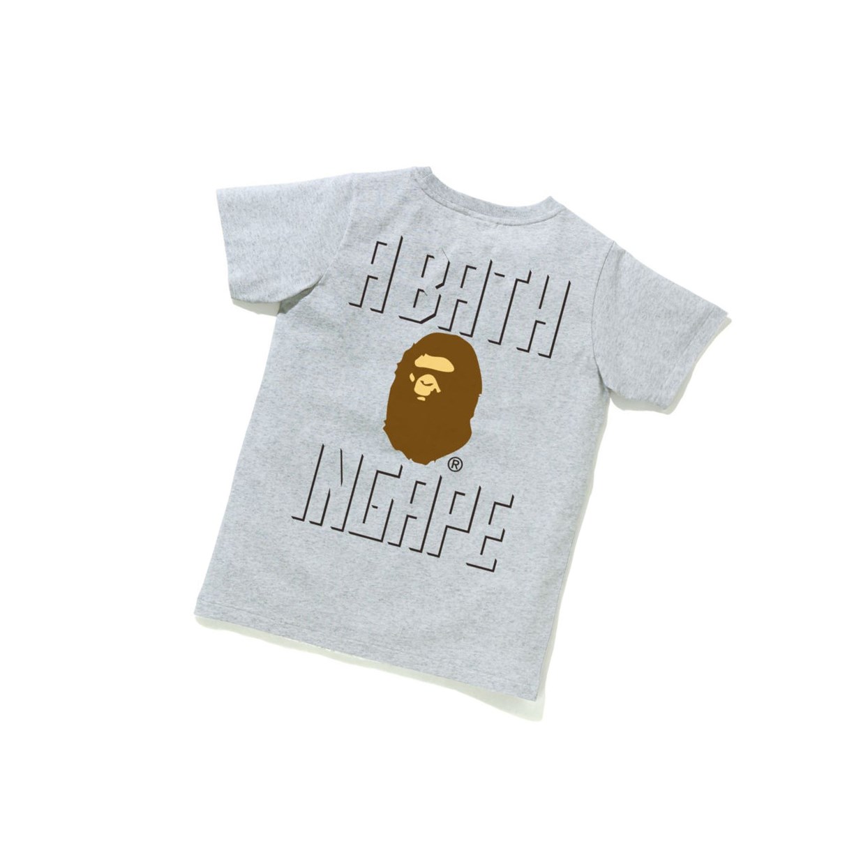 T Chemises A BATHING APE Bape Ape Head One Point Tee #2 Corta Sleeve Grise Femme France | KBZ-51442043