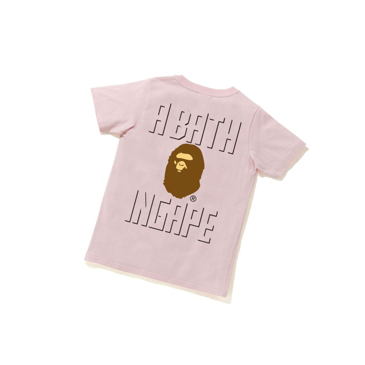 T Chemises A BATHING APE Bape Ape Head One Point Tee #2 Corta Sleeve Rose Femme France | WOC-73603125