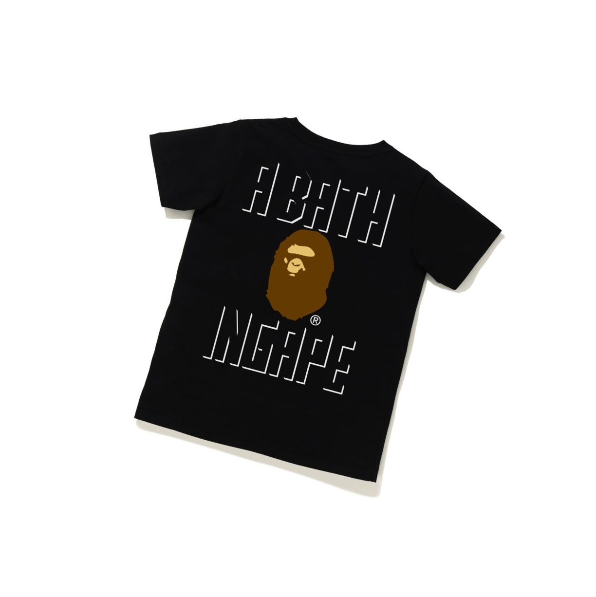 T Chemises A BATHING APE Bape Ape Head One Point Tee #2 Corta Sleeve Noir Femme France | YZA-62916345