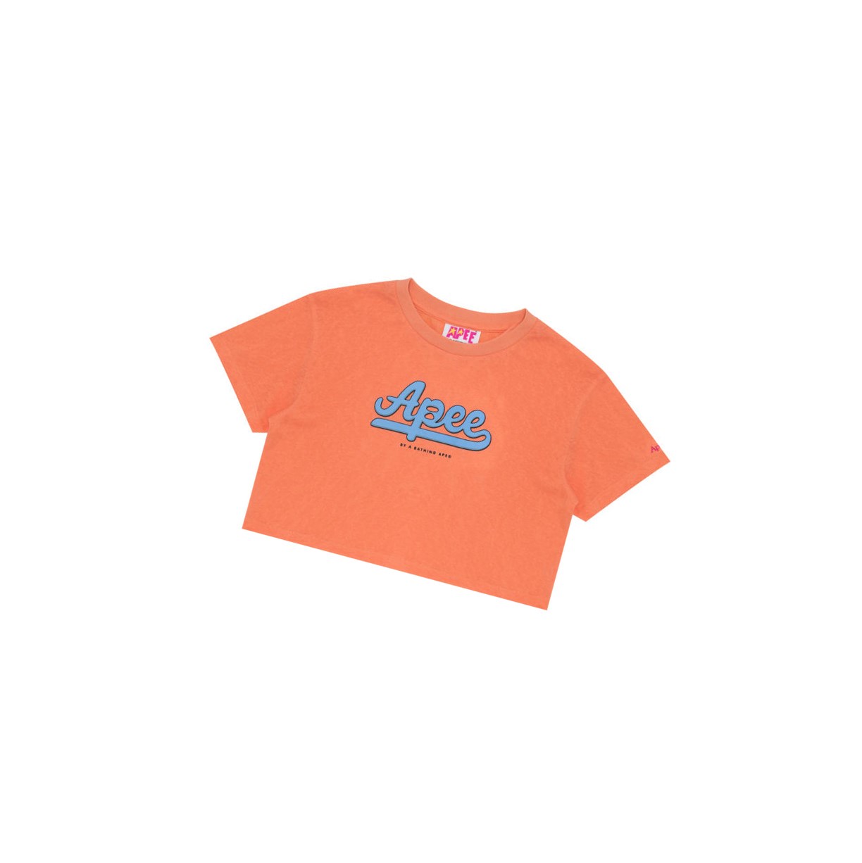 T Chemises A BATHING APE Bape Graphic Cropped Tee Corta Sleeve Orange Femme France | YRC-13948872