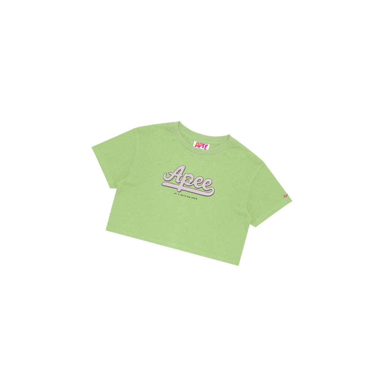 T Chemises A BATHING APE Bape Graphic Cropped Tee Corta Sleeve Vert Femme France | PSF-46141665