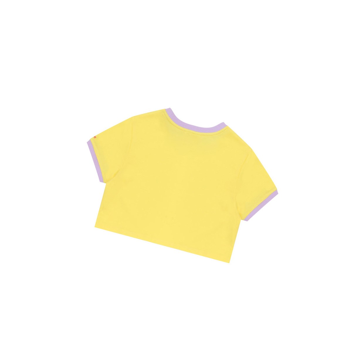 T Chemises A BATHING APE Bape Heart Cropped Tee Corta Sleeve Jaune Femme France | UBN-63176784