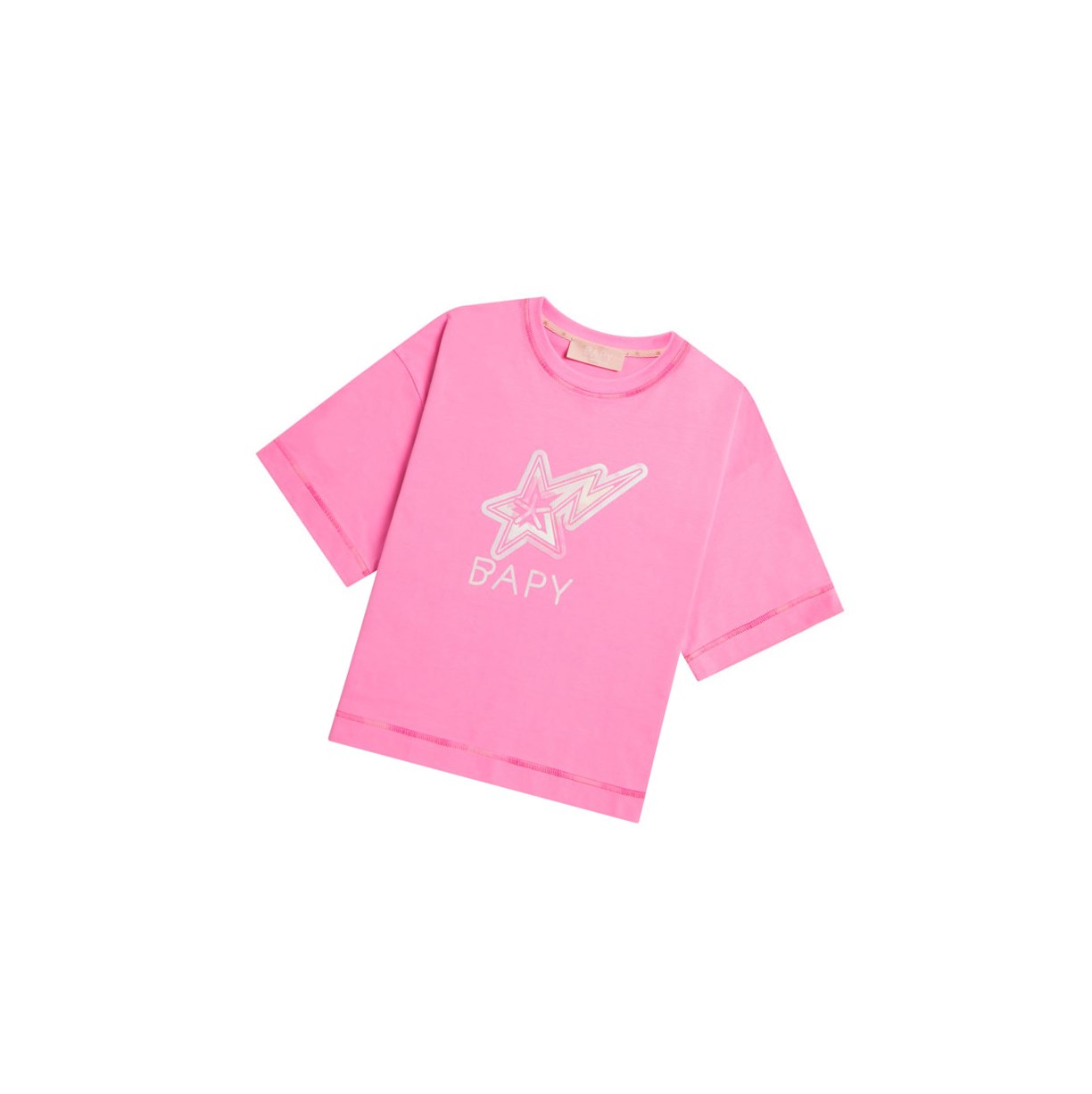 T Chemises A BATHING APE Bape Logo Print Tee Corta Sleeve Rose Femme France | TRL-83671956