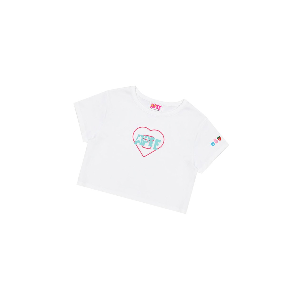 T Chemises A BATHING APE Bape Logo Printed Slim Cut Tee Corta Sleeve Blanche Femme France | ZGT-67443686