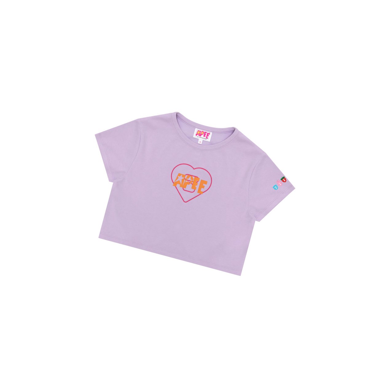 T Chemises A BATHING APE Bape Logo Printed Slim Cut Tee Corta Sleeve Violette Femme France | UGR-47179676