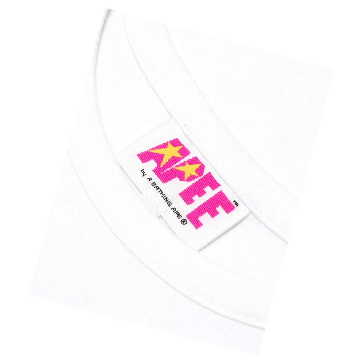 T Chemises A BATHING APE Bape Logo Printed Slim Cut Tee Corta Sleeve Blanche Femme France | ZGT-67443686