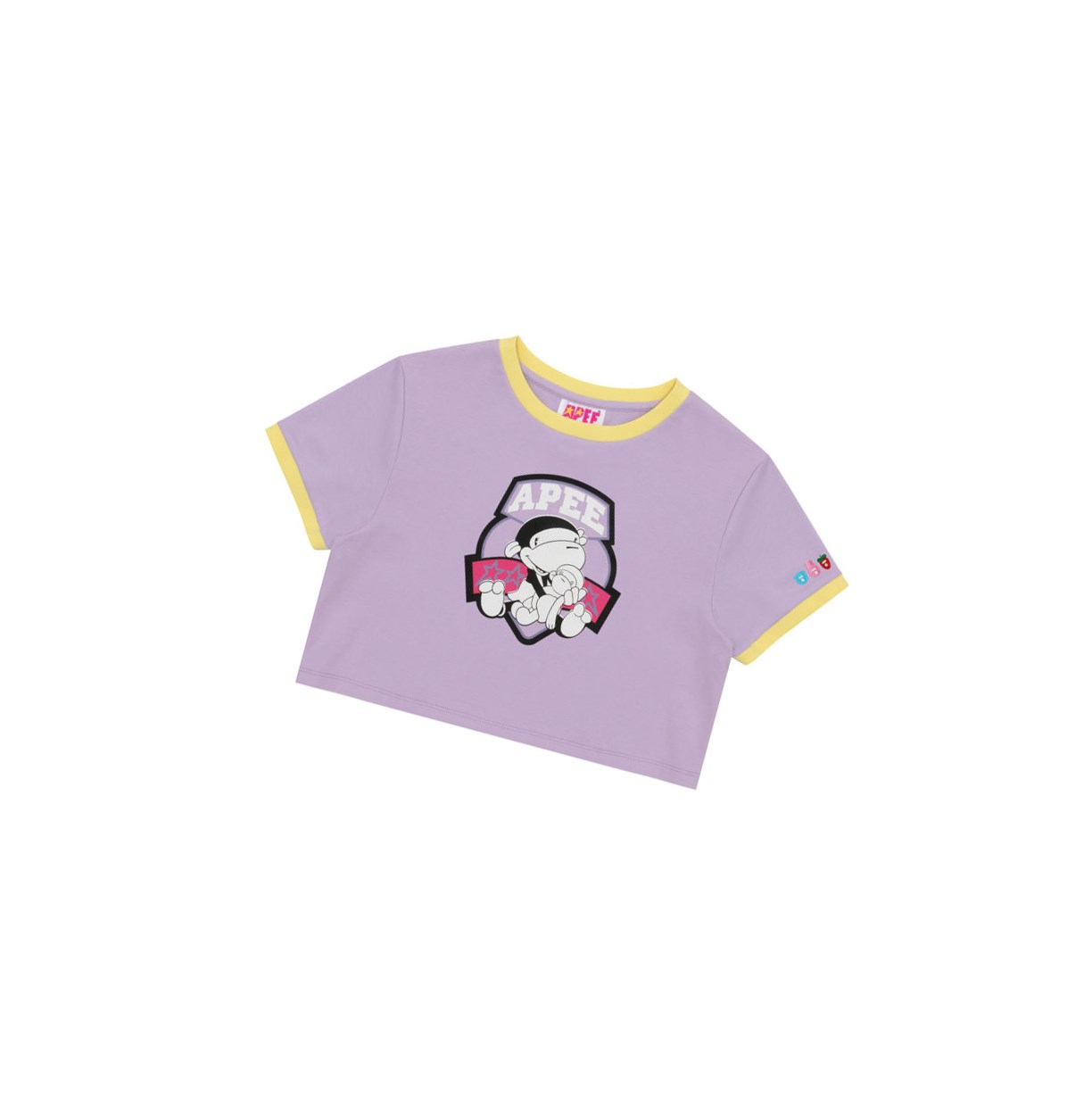 T Chemises A BATHING APE Bape Graphic Cropped Tee Corta Sleeve Violette Femme France | UDX-79976494