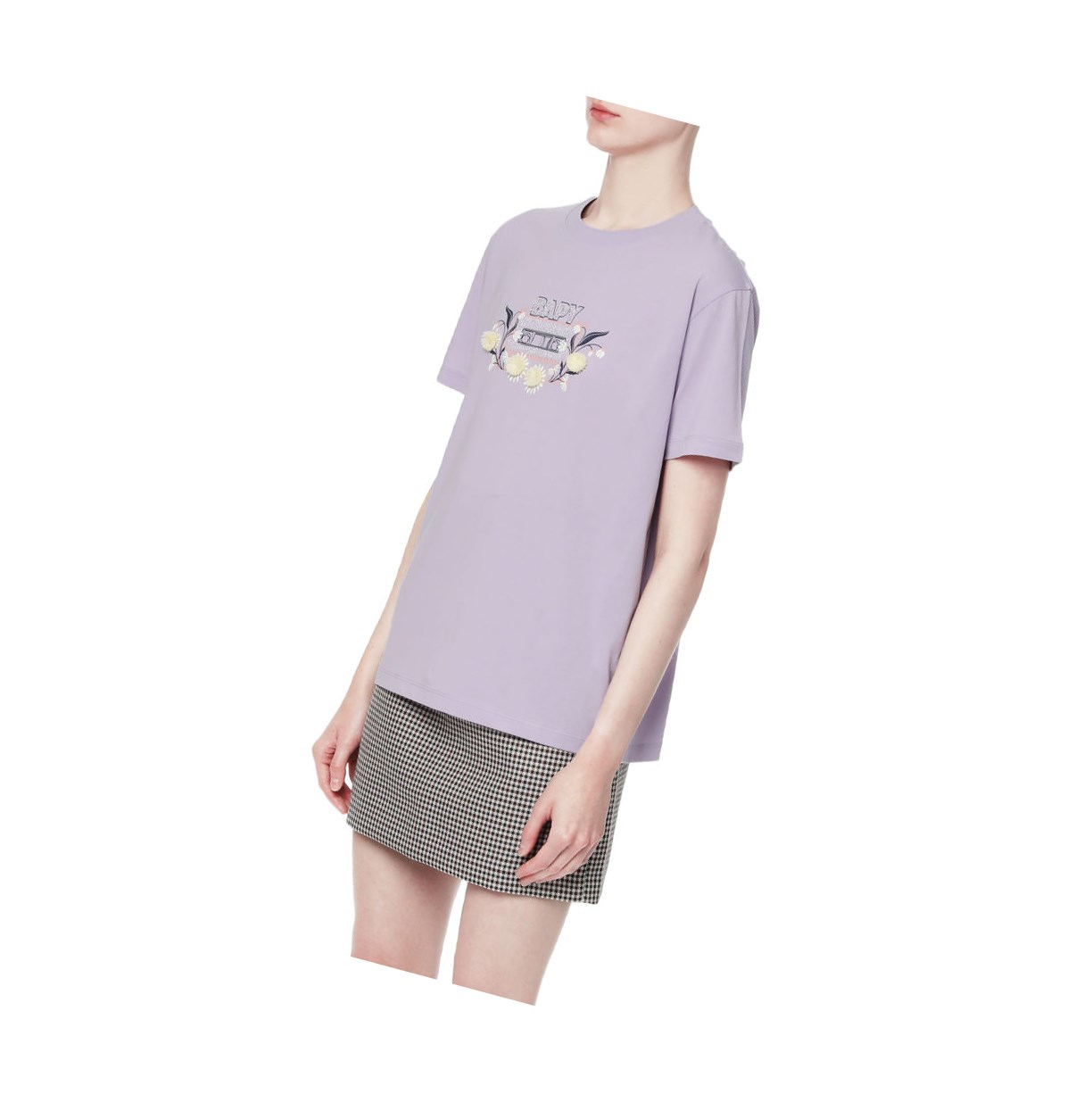 T Chemises A BATHING APE Bape Embellished Tee Corta Sleeve Pastel Lilac Femme France | YWR-63911648